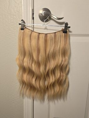 Honey Blonde Hidden Crown Color 60/8 Halo Hairpiece for Added Length & Volume